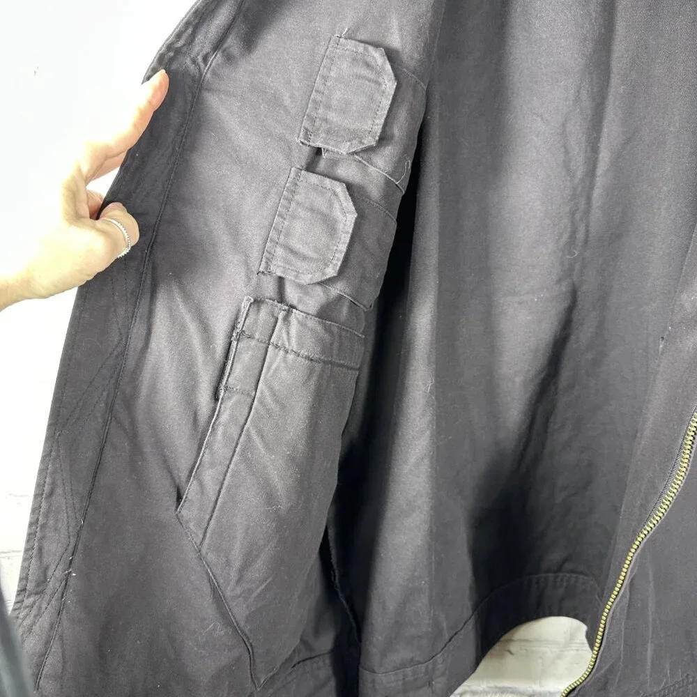 Rothco Concealed Carry Combat‎ Jacket Large Black Cotton Lightweight Tactical
